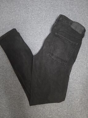 C&A 1841 Mens Black Denim Jeans Slim Fit Size 30 Wash Black Pants